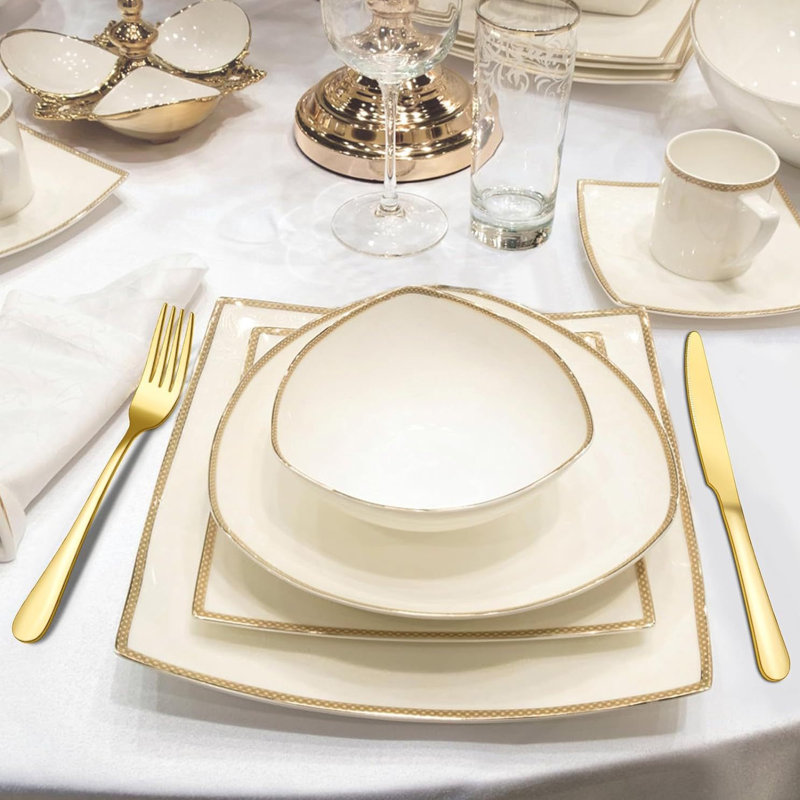 20 Pcs Flatware Cutlery Set, Dishwasher Safe
