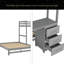 Twin Over Full Bunk Bed With Built-In Desk And Three Drawers-488838828