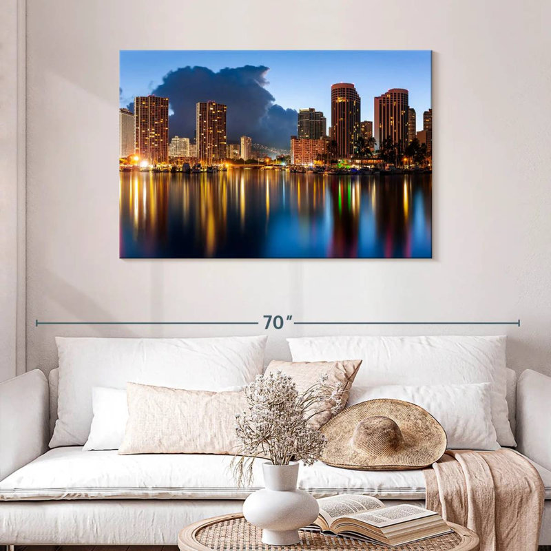 Sireci Honolulu Nightscape, 30" H x 45" W