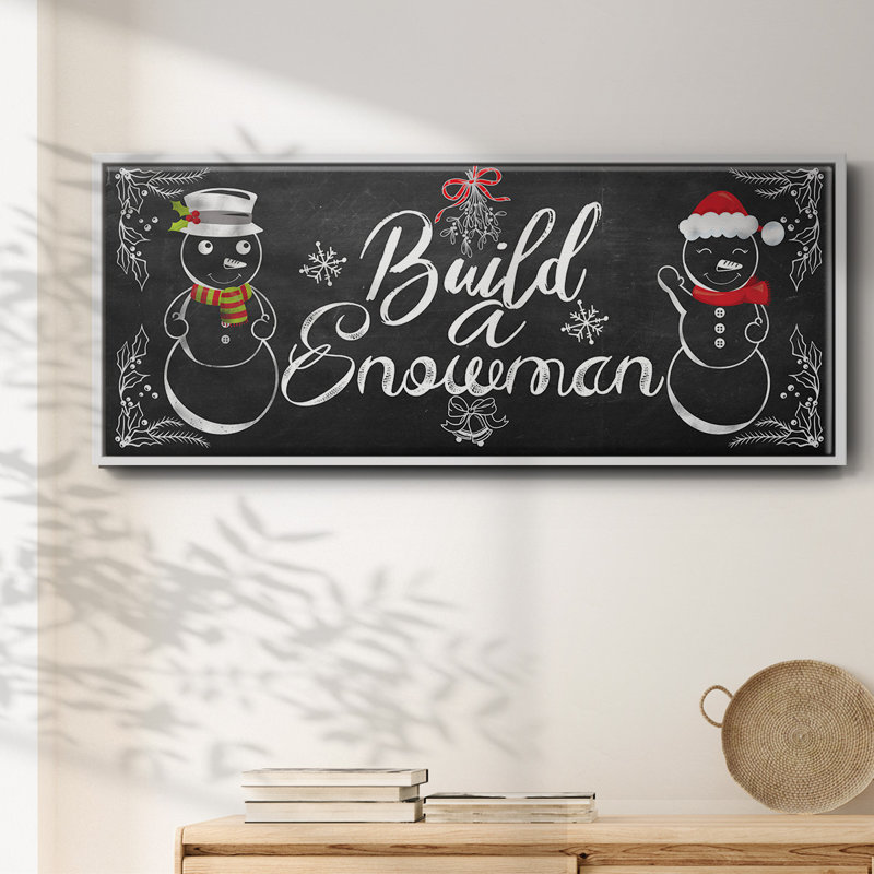 Build a Snowman- Framed Canvas