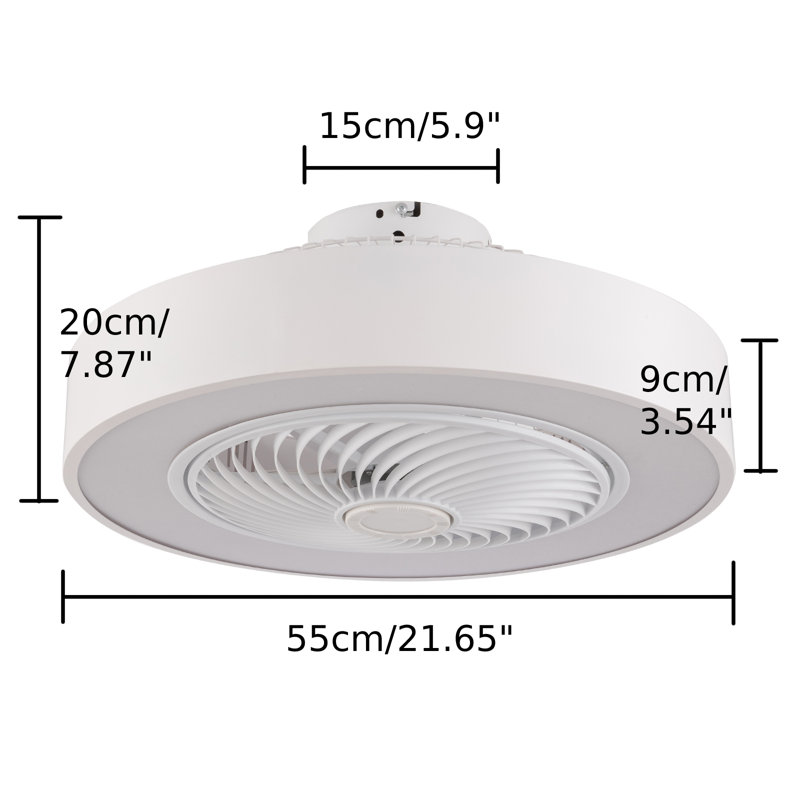 Rumelange 22'' Ceiling Fan with LED Lights