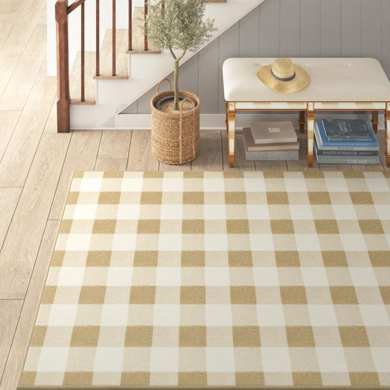 Tapis brun clair / ivoire Lyle, Rectangle 6 pi 7 po x 9 pi 6 po
