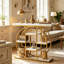 Table de canapé moderne, console chic avec tablettes à plusieurs niveaux, table d'entrée polyvalente, console de rangement, table d'appoint (seulement 1 console)