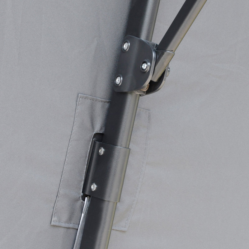 Parasol en porte-à-faux 118,1 po avec manivelle et contrepoids inclus