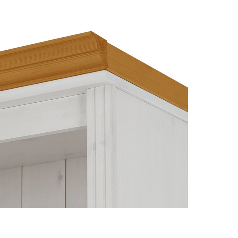 Demauria 223cm H x 222cm W Bookcase, White/Natural