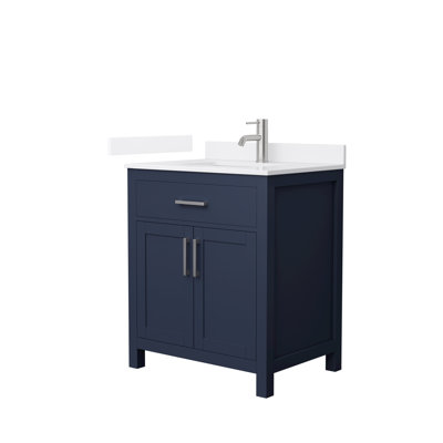Beckett 30" Freestanding Single Bathroom Vanity with Quartz Top