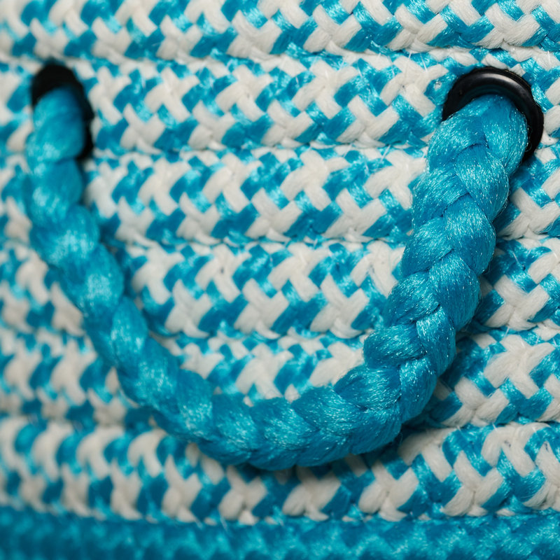 Panier de rangement Ariadne Houndstooth, Turquoise, H 10 po x l 14 po x P 14 po