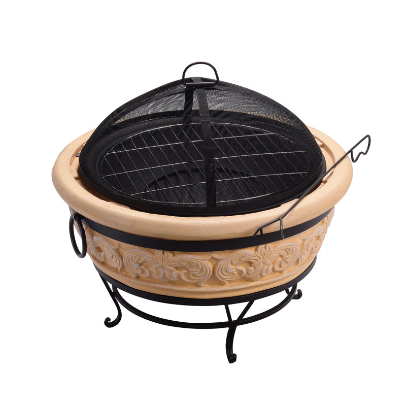 Round Concrete Wood Burning Smokeless