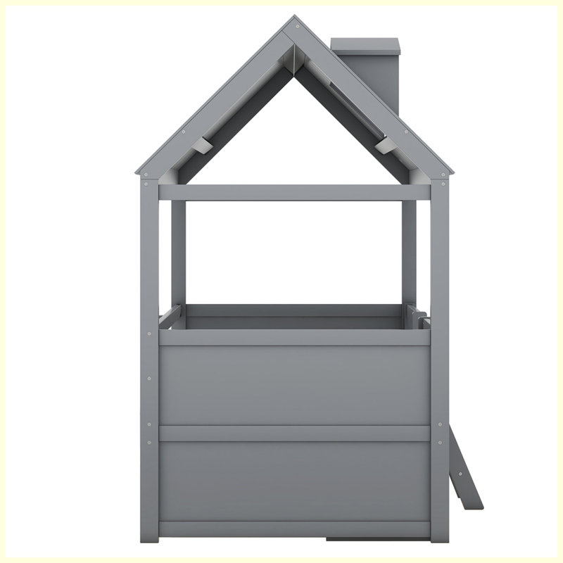 Structure de lit Modern, Gris, Lit simple