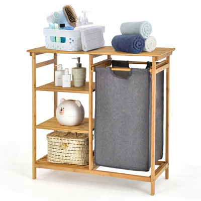Addolorata Bamboo Laundry Sorter with Handles