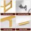 Buffet 3 tiroirs, blanc et or