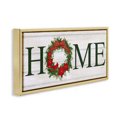 Art mural encadré sur toile flottant Home Home