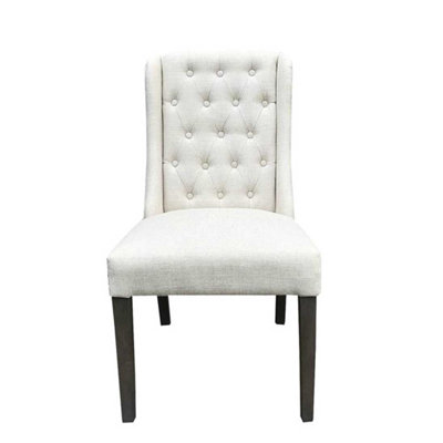 Natick Tufted Linen Upholstered Side Chair