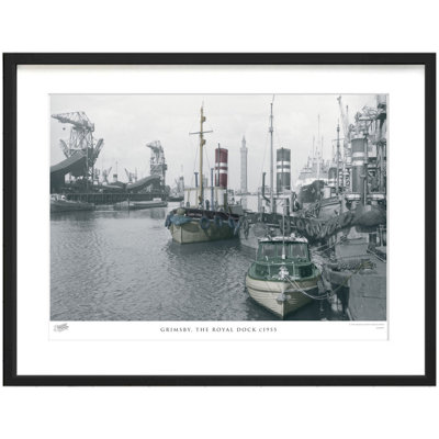 Grimsby, The Royal Dock C1955 by Francis Frith - Single Picture Frame Print