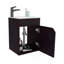 Meuble-lavabo flottant avec porte Nelson, wengé-1693136109