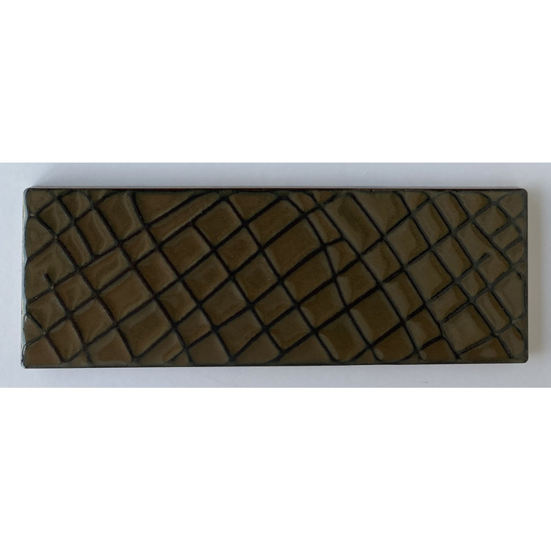 Erin Adams Textura 3" x 9" Ceramic Vintage Subway Tile, Wavecrest