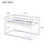 Lit mezzanine simple en bois et caoutchouc blanc massif. Conception. Maximisez l'espace. Instructions d'assemblage faciles et robustes. Capacité de rangement.-214701101