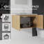 Meuble-lavabo flottant avec lavabo, porte à fermeture en douceur et comptoir en marbre de culture durable pour espaces modernes-131647592-131647593