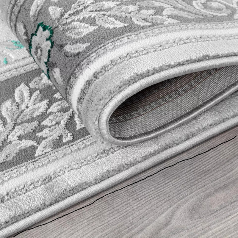 Floral Flatweave Area Rug, Rectangle 120 x 170 cm