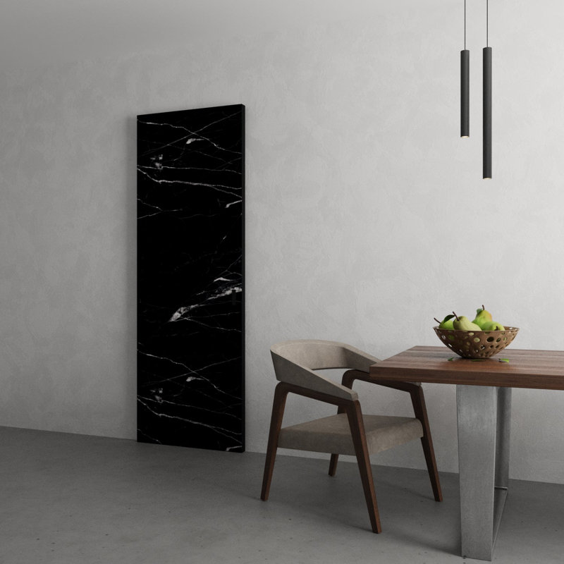 Grange cachée avec bords noirs | Planum 0010, 36 po x 96 po, Nero Marquina