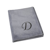 Ultra Suave Embroidered Monogram Plush Throw Blanket