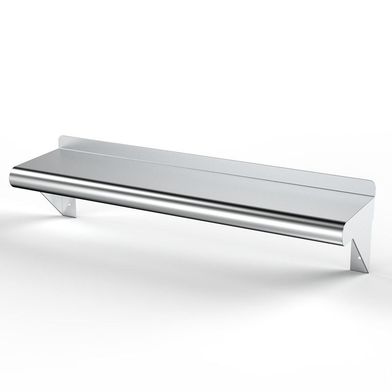 Tablette murale en acier inoxydable, H 5 po x l 24 po x P 6 po