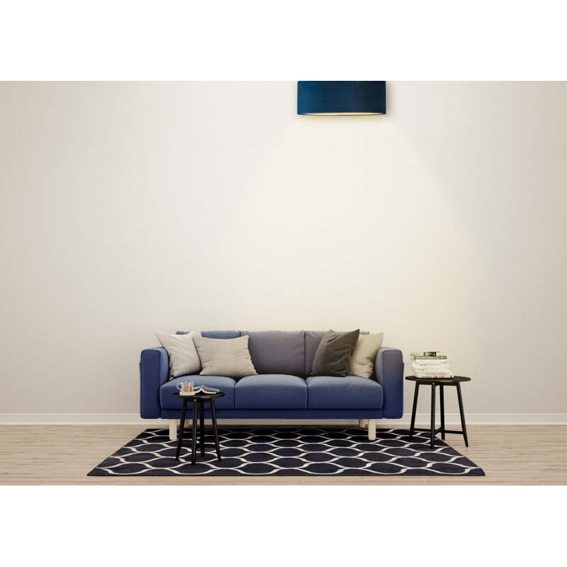 Aizah Fabric Flush Mount, Gray, White