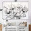 Minimalisme noir blanc tulipes symphonie I - ensemble d'art mural tulipes-107761841-107761839