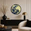 Art mural moderne abstrait noir doré rond encadré-129402257