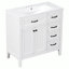 Moshka 35.9'' Single Bathroom Vanity with Ceramic Top-1216769938