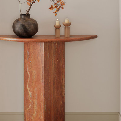Semi-circular console table