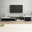 Meuble télé moderne, minimaliste, rectangulaire, extensible, avec 2 tiroirs et 1 armoire pour le salon, jusqu'à 100 po-301437647