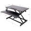 Bureau pour ordinateur portable à hauteur ajustable, station de travail assis-debout réglable avec plateau pour clavier, noir-125903154