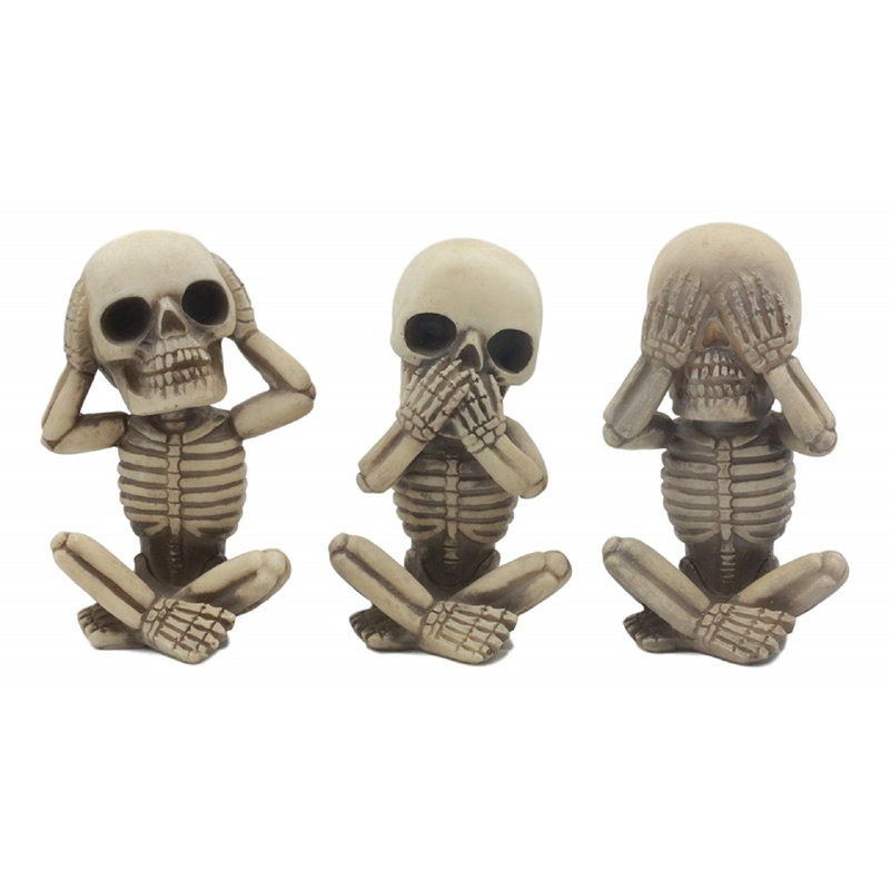 Ensemble de figurine 3 pièces gothic alchemy fantaisiste voir ecouter n’a pas de bébé Darabont