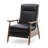 Luxurious Leather Wood Arm Push Back Recliner for Ultimate Comfort and Relaxation, Ideal for Home Entertainment and Leisure Time.-447604502
