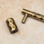 Antique Brass Diamond Textured T-Bar Handles-128949568