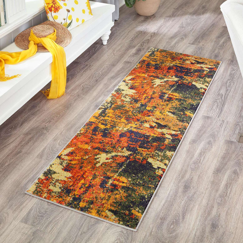 Ansela Washable Abstract Indoor Rug, Rectangle 2' x 3'