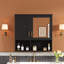 Armoire de toilette murale 30 po 2 en 1 avec tablettes réglables-1865342706