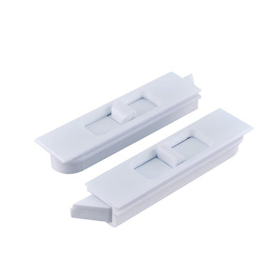  Snap In Tilt Latch Nose Left And Right Hand 3/16" Stile Snap Size 1/4" Nose Size Blue White Finish Pair