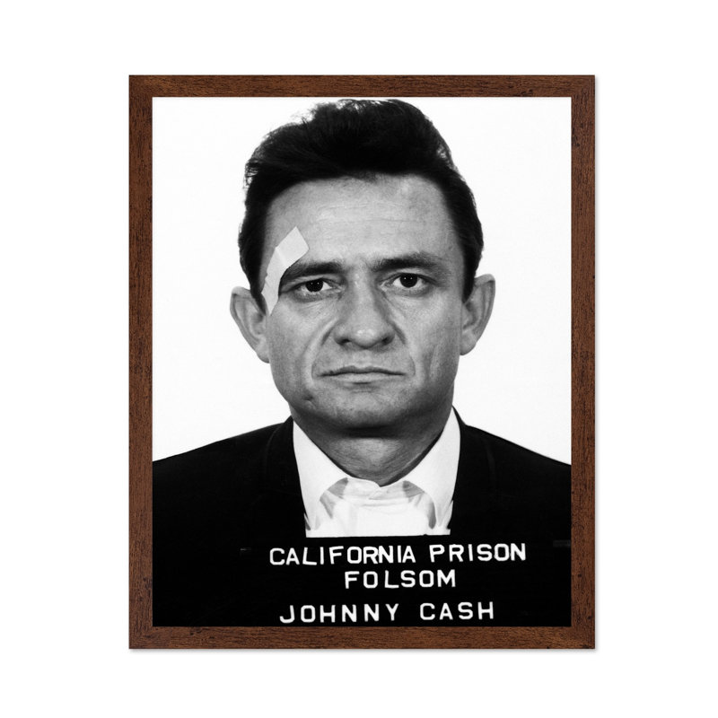 Johnny Mugshot, Poster, 18"H x 24"W, Brown Framed