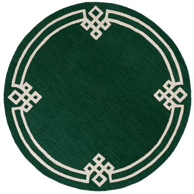 Martha Stewart Hand Tufted Wool; Cotton Geometric Indoor / Outdoor Rug