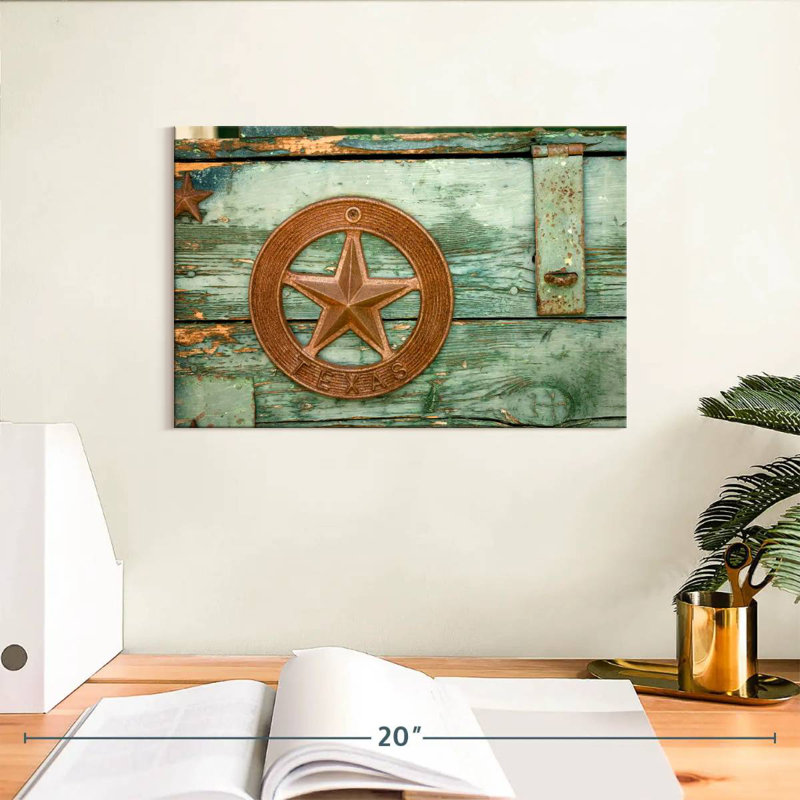 Lelar Rusted Texas Star, 8" H x 12" W