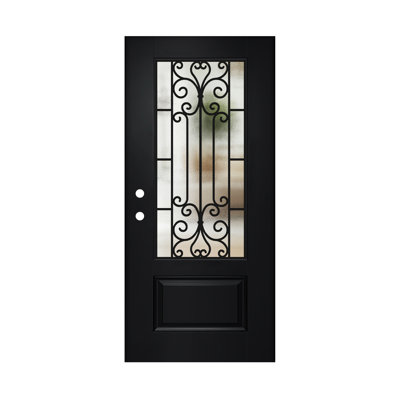 Portes d'entrée extérieures durables en fibre de verre 36 x 80