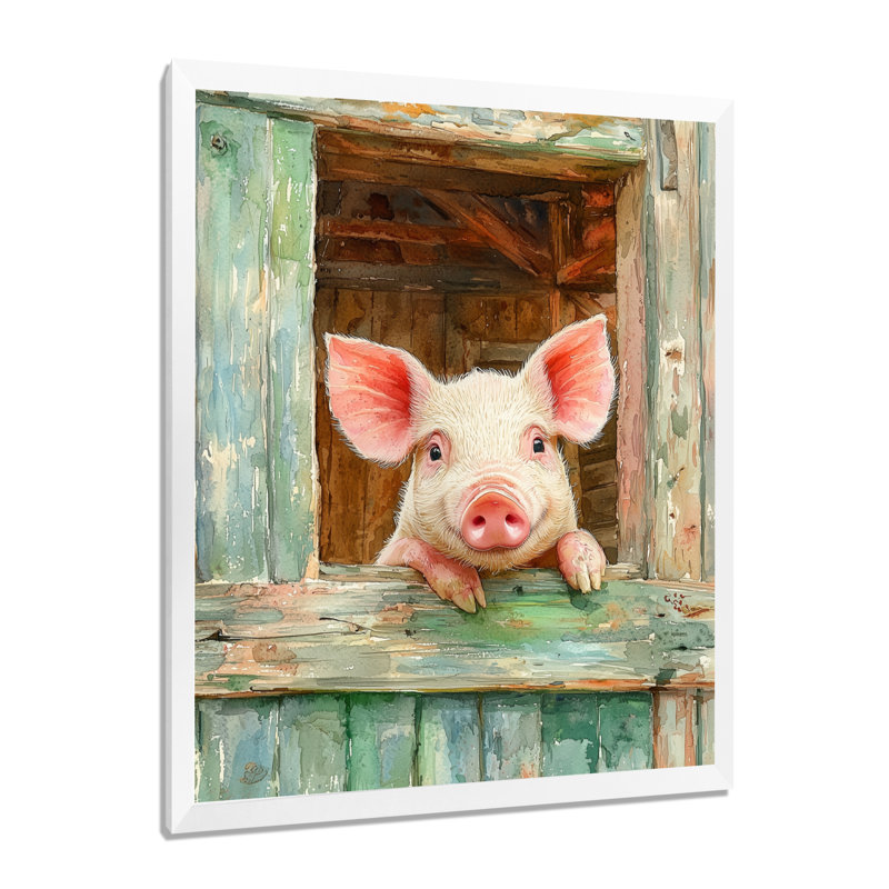 Gullion - animaux, art mural, H 20 po x l 12 po, Reproduction encadrée d'une seule photo, Blanc