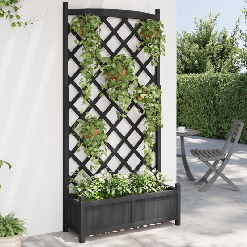 Lonne Planter Box, Dark Grey, 180cm H x 90cm W x 35cm D