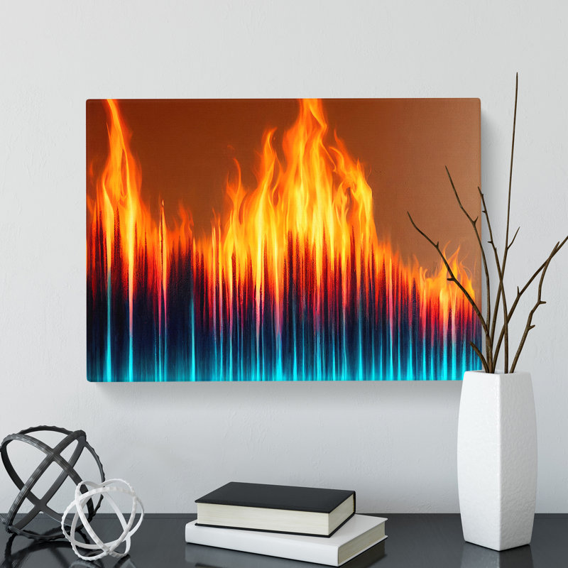 Heavenly Modern Abstract Art - Wrapped Canvas Print, 35cm H x 50cm W x 3cm D