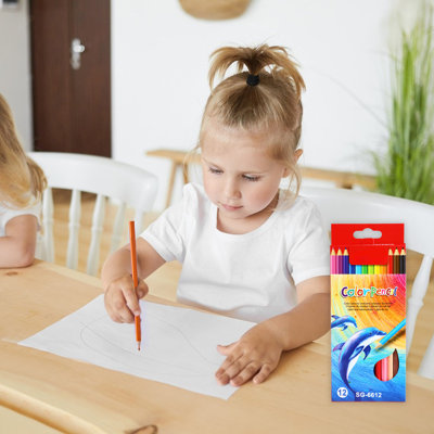 Plastic Woodless Painting Colored Pencils Plastic Colored Pencils Student-Specific Drawing Pencil Set Oil-Based Colored Pencils Children's Art Supplies