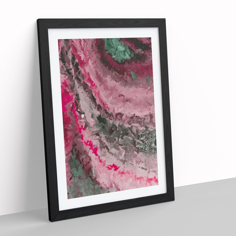 Transform Abstract - Wall Art, Black Framed, 66cm H x 48cm W, White