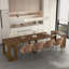 Table de salle à manger extensible et pliable, console de salon rectangulaire multifonctionnelle en bois extensible, options de longueur de table