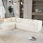 Canapé modulaire Boneless de style moderne U_Style, canapé modulaire en éponge, canapé modulaire en forme de L avec un design incurvé élégant et un tissu en chenille luxueux, deux coussins décoratifs, pour le salon, le bureau-1079167830